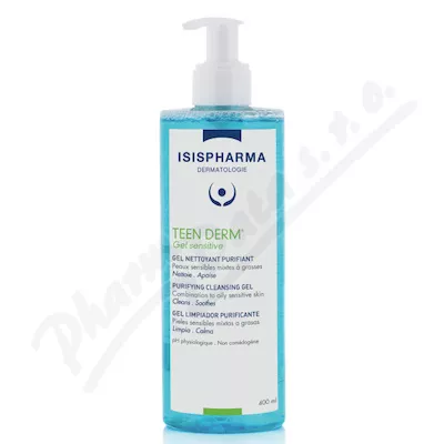 ISISPHARMA Teen Derm Gel sensitive 400ml - odličování,odličování obličeje,čištění obličeje,čistění pleti,