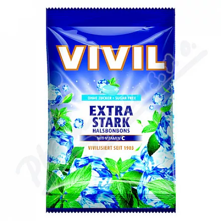 Vivil Ekstra silna mentolowa witamina C bez cukru 120g