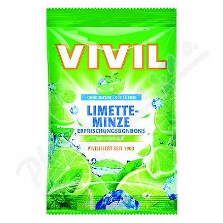 Vivil Limonka-mięta pieprzowa+witamina C bez cukru 120g