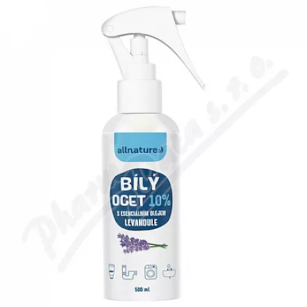 Allnature Ocet biały 10% z olejkiem eterycznym z lawendy 500ml