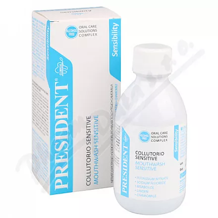 PRESIDENT Sensitive płyn do płukania jamy ustnej bez alkoholu 200ml