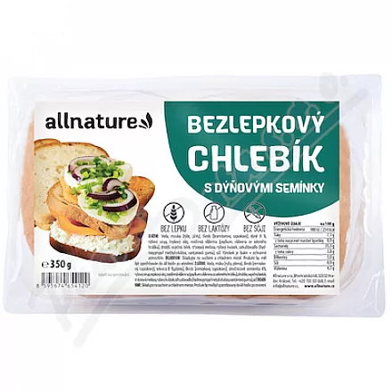 Allnature Chleb bezglutenowy z pestkami dyni 350g