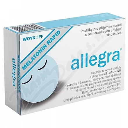 allegra MELATONIN RAPID 30 pastylek do ssania