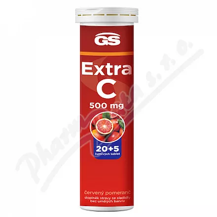 GS Extra C 500mg czerwono pomarańczowy eff.tbl.20 5