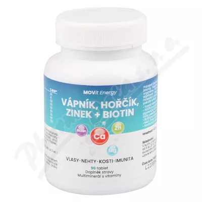 MOVit Vápník-Hořčík-Zinek + Biotin tbl.90