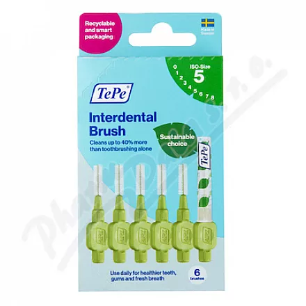 TePe rozmiar 5 zielone pudełko kartonowe 6szt