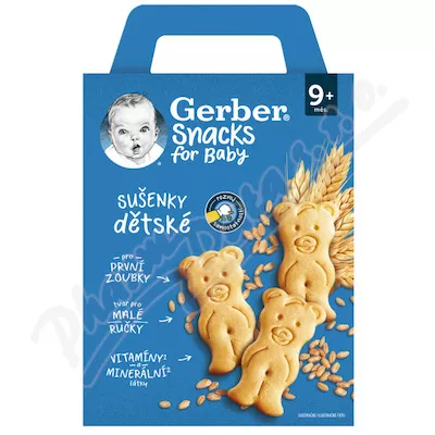 Gerber Snacks sušenky 180g 9M+