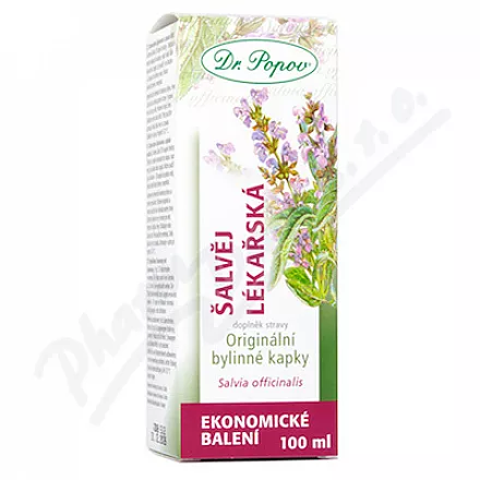 Dr.Popov Ziołowe Krople Szałwiowe 100ml