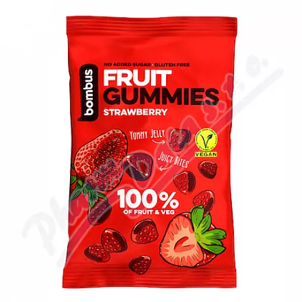 bombus Fruit 100% żelki truskawka 35g