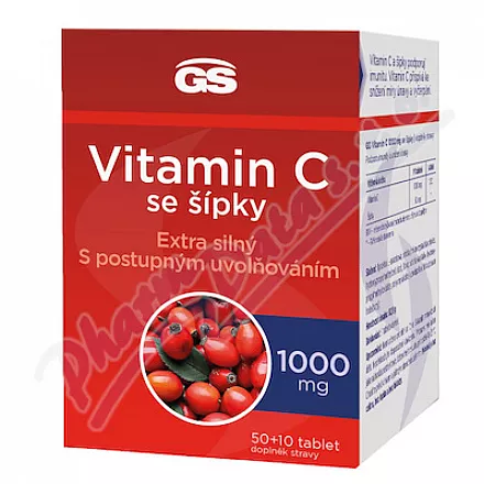 GS Witamina C 1000mg z dzikiej róży tbl.50 10