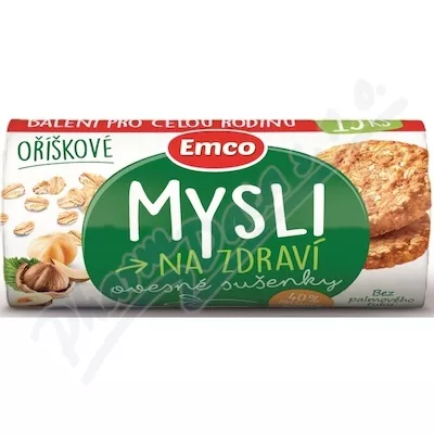 EMCO Mysli na zdraví Ovesné sušenky oříškové 15ks