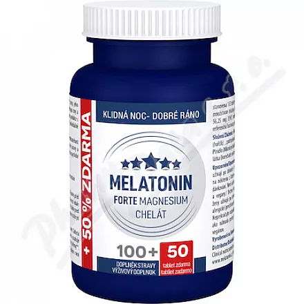 Melatonina Forte chelat magnezu tbl.100+50 gratis