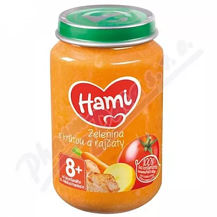 Hami Warzywa z indykiem i pomidorami 200g 8M 