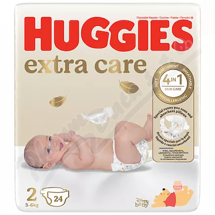 HUGGIES extra care 2 3-6kg 24szt