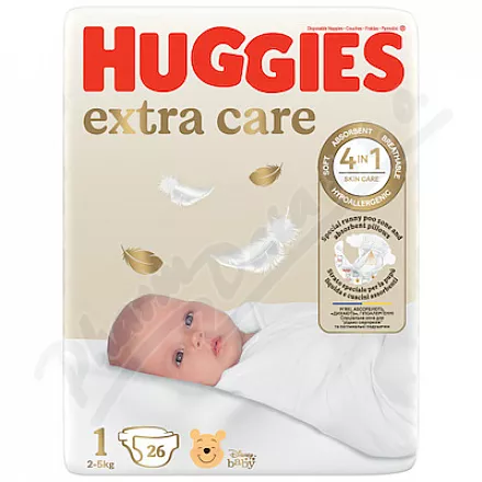 HUGGIES extra care 1 2-5kg 26ks