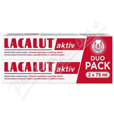 Lacalut Aktiv zubní pasta 2x75ml duo