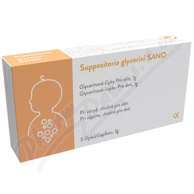 Supp.glycerini SANO Glycerín.čípky Pro děti 1g 5ks