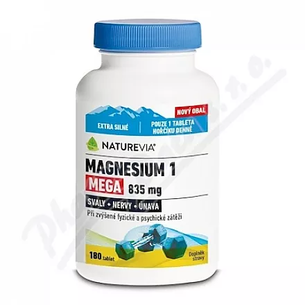 NatureVia Magnez 1 Mega 835mg tbl.180