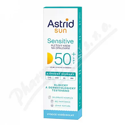 Astrid SUN Sensitive opalovací krém SPF50+ 50ml