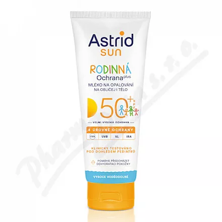 Astrid SUN opalovací mléko rodinné SPF50+ 250ml