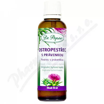 Dr.Popov Kapky bylinné Ostropest.s právenkou 50ml