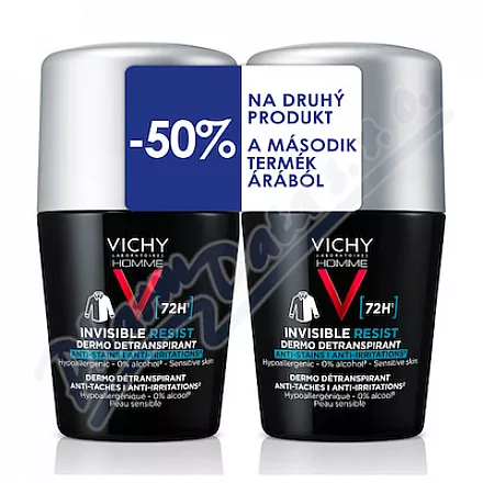 VICHY HOMME Invisible Resist detranspirant 2x50ml