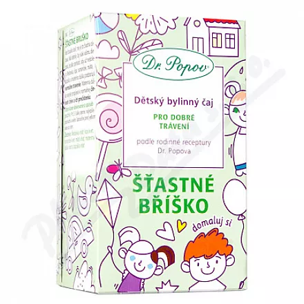 Dr.Popov Herbatka ziołowa dla dzieci - Szczęśliwy brzuszek 20x1,5g