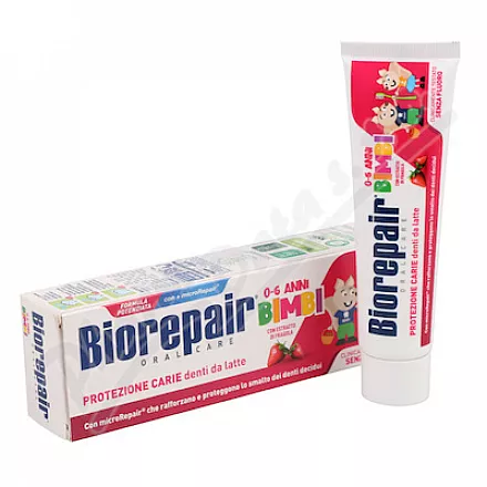 Biorepair Kids 0-6 truskawkowa pasta do zębów 50ml