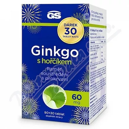 GS Ginkgo 60mg z magnezem tbl.90 30 gift