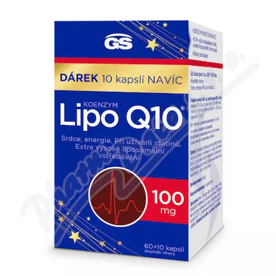 GS Koenzym Lipo Q10 100mg cps.60+10 dárek