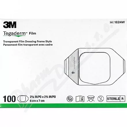 3M Tegaderm transp.převaz.fólie 6x7cm 1624W 100ks