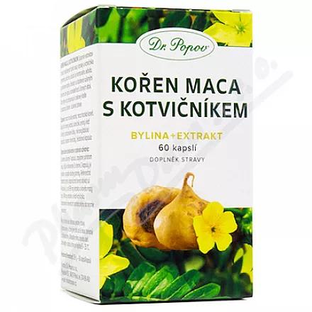 Kapsułki ziołowe Dr.Popov Korzeń Maca z Anchovy cps.60