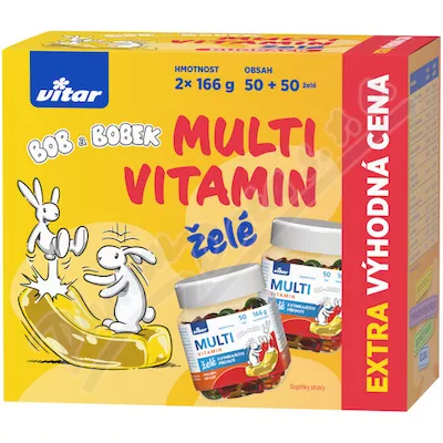 Vitar Multivitamin Bob a Bobek želé 2x50ks