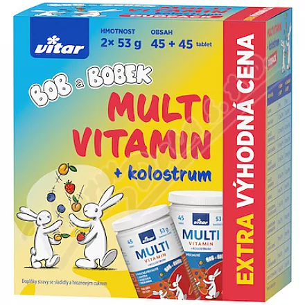 Vitar Multiwitamina colostrum Bob i Bobek tbl.2x45