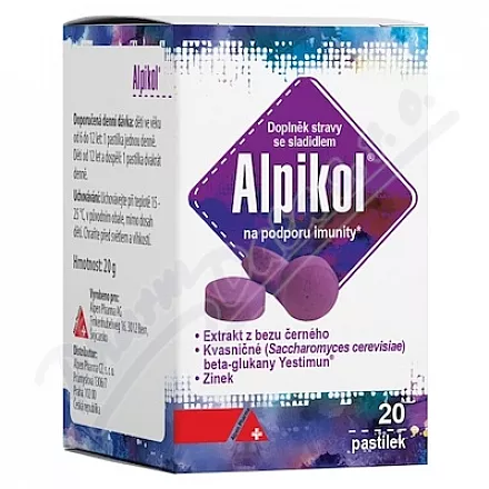 Alpikol dla wsparcia odporności 20 pastylek do ssania