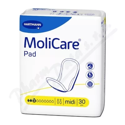 VLOŽKY ABSORPČNÍ MOLICARE PAD 3 KAPKY MIDI