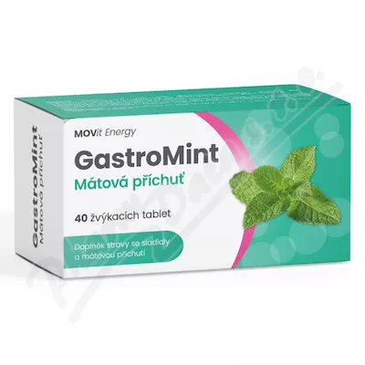 MOVit GastroMint Mátová příchuť žvýkací tbl.40