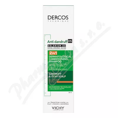 VICHY DERCOS Šampon a kondicionér lupy 2v1 200ml