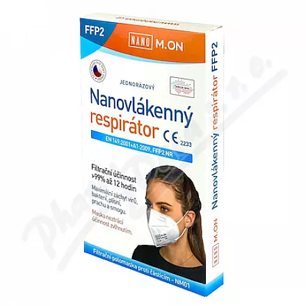 Półmaska z nanowłókien NANO M.ON FFP2 biała 5szt.