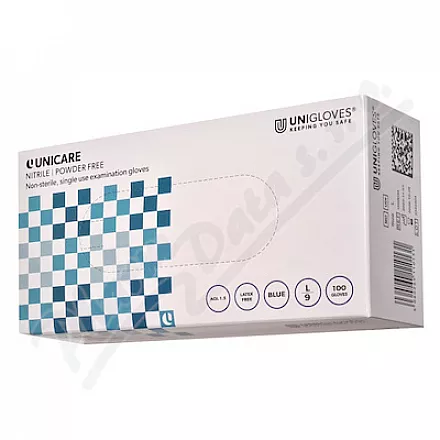 Rękawice nitrylowe bezpudrowe Unicare L 100szt