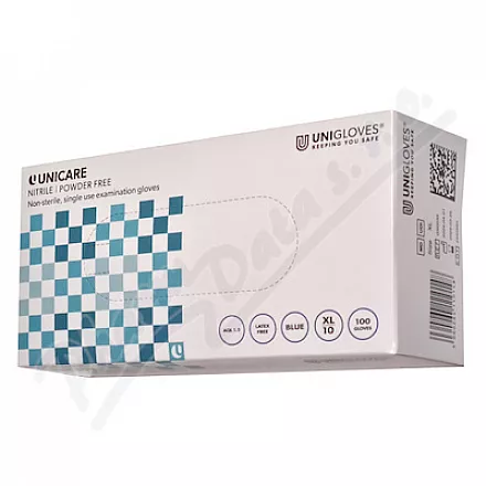 Rękawiczki nitrylowe bezpudrowe Unicare XL 100szt