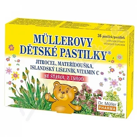 Pastylki do ssania dla dzieci Müller 36szt.