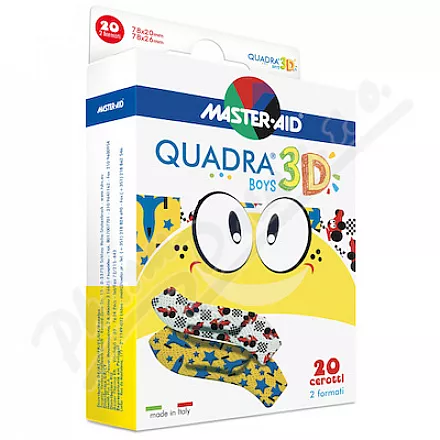 QUADRA 3D Boys Dziecięce kolorowe naszywki 2 szt. 20szt.