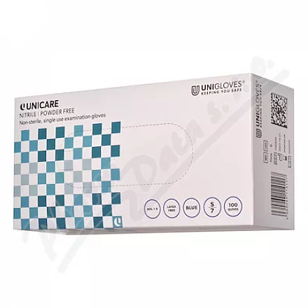 Rukavice nitrilové bezpudrové Unicare S 100ks