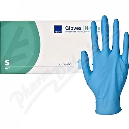 ABENA Rukavice vyšetř.Nitril S nepudr.modré 30ks