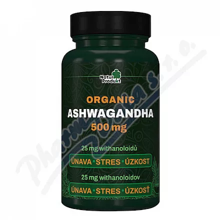 Naturprodukt Ashwagandha organic 500mg tob.60