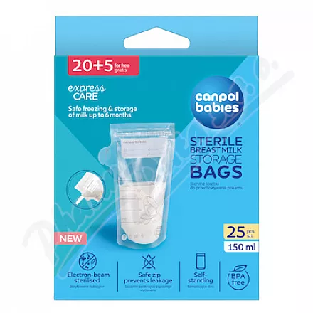 Canpol babies Sáčky k uchov. odsátého mléka 20+5ks