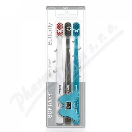 SOFTdent Szczoteczka do zębów motylek SOFT 3szt.