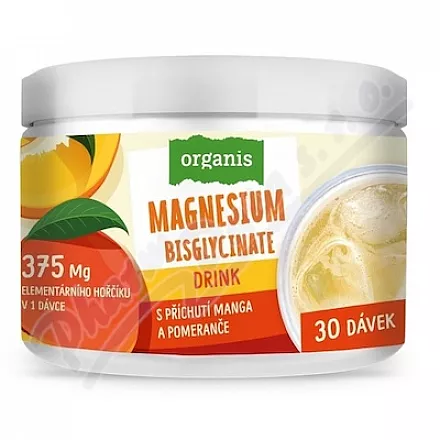 Organis Magnesium Bisgl.Drink mango a pomer.102g