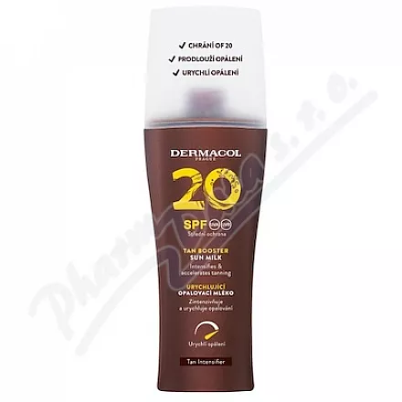Dermacol Opalovací mléko urychlující SPF20 200ml
